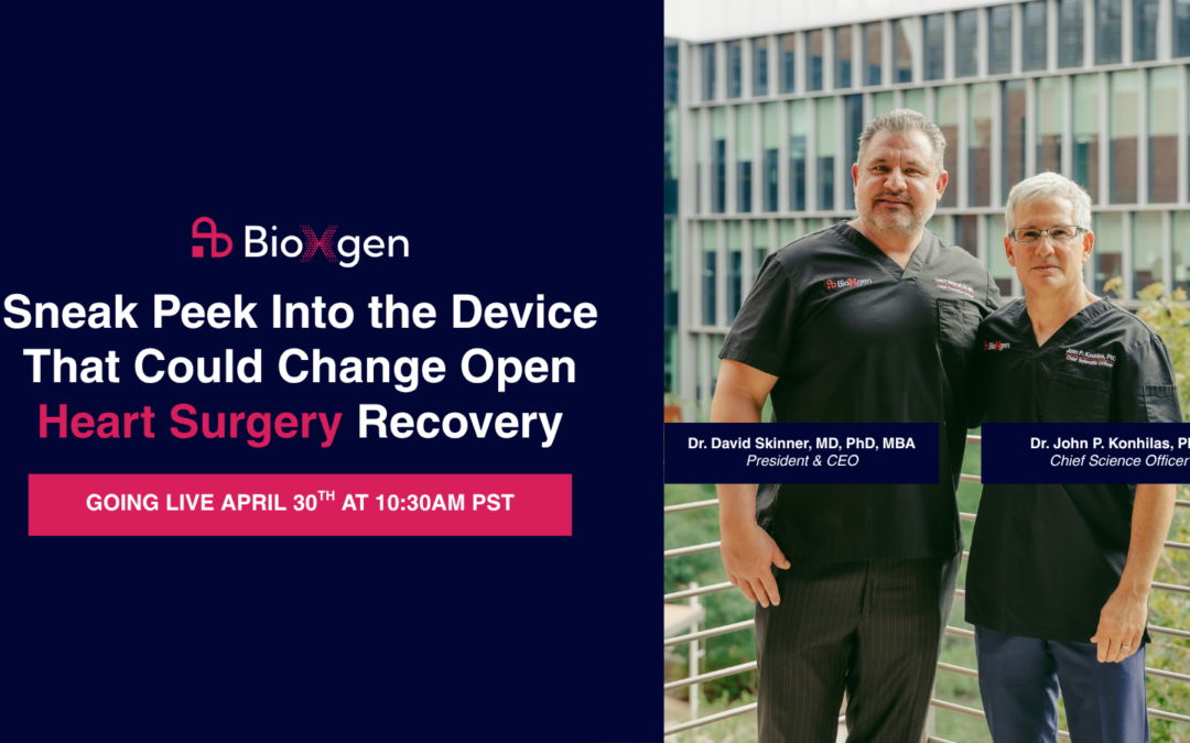 BioXgen Announces Open Investment Offering and Live Device Reveal Webinar for Breakthrough Cardiac Patch
