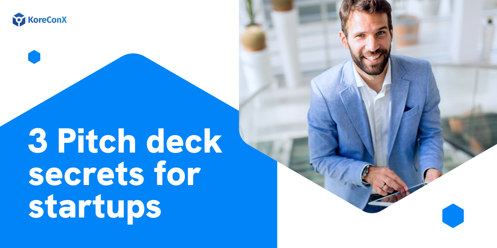 Image of a man with a tablet representing pitch deck for startups