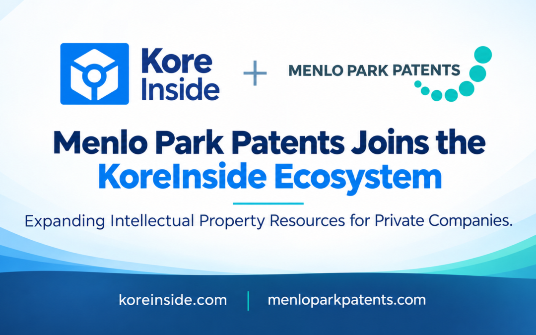 Menlo Park Patents Joins the KoreInside Ecosystem, Expanding Intellectual Property Resources for Private Companies